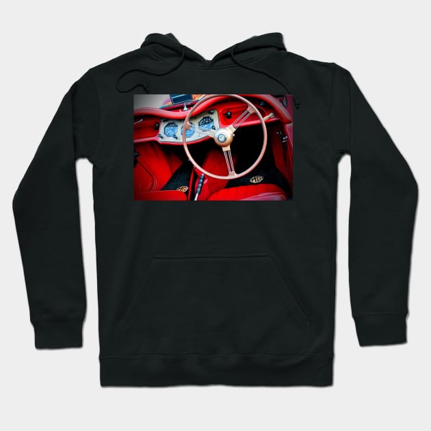 MG TA Classic Sports Car Interior Hoodie by Andy Evans Photos